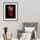 Ver imagem 1 de Quadro Gato Cowboy - 60x48cm:madeira Preta