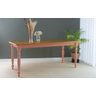 MESA DE JANTAR VINTAGE CAMPESINA TAMPO NÓZES PÉS LACA ROSA CORAL - 1