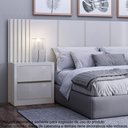 Ver imagem 4 de Cabeceira Decorativa Casal com Detalhes Ripados 100% Mdf 2,70m Tw184 Dalla Costa-off White