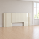Ver imagem 1 de Cabeceira Decorativa Casal com Detalhes Ripados 100% MDF 2,70m Dalla Costa Off White