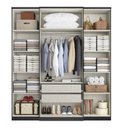 Ver imagem 5 de Guarda-Roupa Solteiro 4 Portas e 2 Gavetas 206 x 181cm Splendore Yescasa Preto