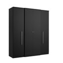 Ver imagem 2 de Guarda-Roupa Solteiro 4 Portas 2 Gavetas Madeira 181x49x206cm Splendore Preto