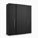 Ver imagem 2 de Guarda-Roupa Solteiro 4 Portas e 2 Gavetas 206 x 181cm Splendore Yescasa Preto