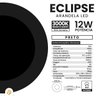 Arandela Eclipse Redonda 12w Led 3000k Luz Indireta Ip65 Externa Preto - 6
