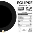 Ver imagem 6 de Arandela Eclipse Redonda 12w Led 3000k Luz Indireta Ip65 Externa Preto