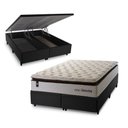 Ver imagem 1 de Conjunto Box Baú Super King New York Preto 193x203x80 c/ Molas Ensacadas