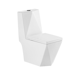 Vaso Sanitário Monobloco Completo - Caixa Acolpada com Assento Cor Branco - 1