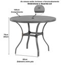 Ver imagem 3 de Mesa com Tampo Ripado Alumínio para Cozinha, Edícula e Piscina Trama Original