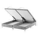 Ver imagem 2 de Base Box Baú Bipartido King Spubio Incofal Cinza 198x198x45cm