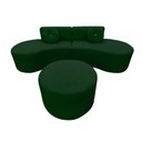 Ver imagem 3 de Sofá Modular Orgânico Monterrey 260cm + Puff Veludo Verde