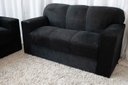 Ver imagem 3 de Conjunto Sofá 3 e 2 Lugares Xaropinho Suede Preto - Al Móveis
