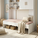 Ver imagem 1 de Cama Solteiro Juvenil para Colchão 88x188cm Chiara Branco