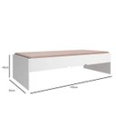 Ver imagem 3 de Cama Solteiro Juvenil para Colchão 88x188cm Chiara Branco