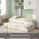 Ver imagem 4 de Cama Solteiro Juvenil para Colchão 88x188cm Chiara Branco