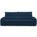 Ver imagem 5 de Sofá Retrátil Reclinável para Sala de Estar Living 250cm Ártico F04 Veludo Azul - Lyam Decor