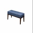 Ver imagem 2 de Puff 100x42cm Pés Madeira Linho Livia