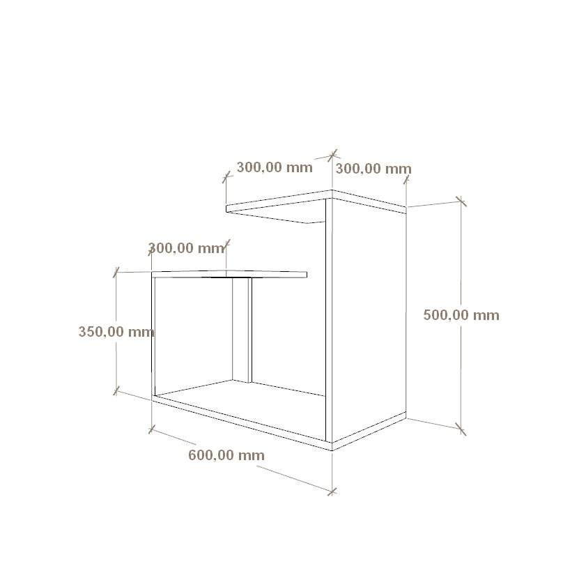 Mesa Lateral Centro para Sala e Quarto Quadrada G - 7