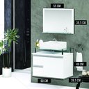 Ver imagem 3 de Conjunto para Banheiro Gabinete com Cuba e Espelheira 60cm Diamante