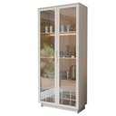 Ver imagem 3 de Cristaleira Afrodite 2 Portas 1 Gaveta Off White/freijó - Panorama Móveis