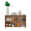 Ver imagem 6 de Aparador Buffet 4 Portas com Pés Retrô Viena Multimóveis Rustic/Branco