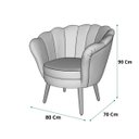 Ver imagem 5 de Kit 4 Poltronas Pétala Sued Cinza Claro Pés Palito - Kimi Design