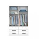 Ver imagem 3 de Guarda-Roupa 2 Portas 6 Gavetas Chicago Tcil Móveis