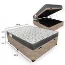 Ver mais imagens de Cama Box Baú Casal Suede + Colchão de Espuma D33 - Sereneprime - 138cm Bege