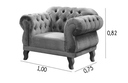 Ver imagem 3 de Conjunto Chesterfield Elisabeth Courino Preto