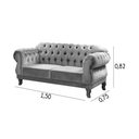Ver imagem 2 de Conjunto Chesterfield Elisabeth Courino Preto