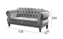 Ver imagem 2 de Conjunto Chesterfield Elisabeth Courino Preto