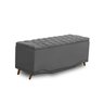 KIT + Cabeceira Com Recamier Baú Dunas Princesa em captonê 1,40 Casal Cama Box Cinza Veludo Dalaqua- - 3