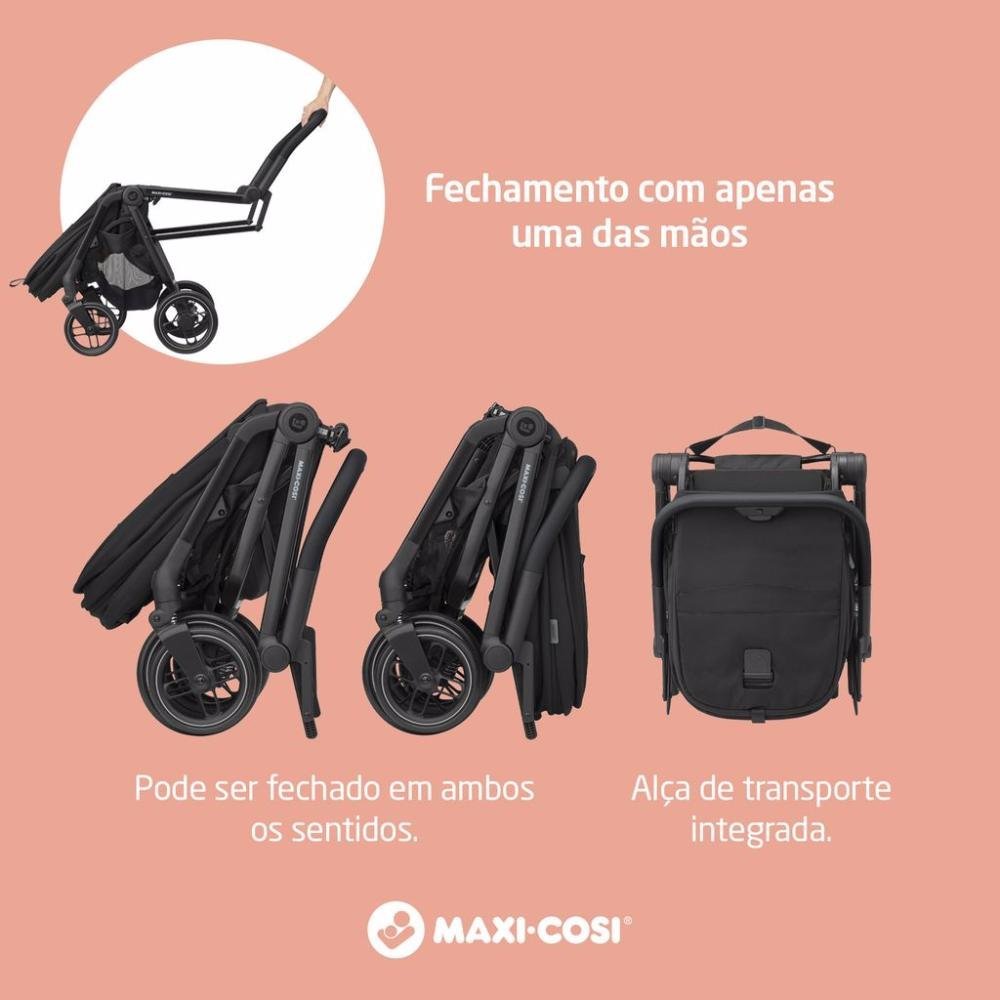 Carrinho de Bebê Leona² Maxi-Cosi Essential Black - 4