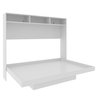 Cama Articulada de Casal Horizontal com Nichos e Prateleiras Branco - 5