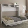 Cama Articulada de Casal Horizontal com Nichos e Prateleiras Branco - 1