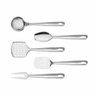 Kit Utensílios de Cozinha para Servir e Preparar Extrata Aço Inox 5 Peças - Tramontina - 1