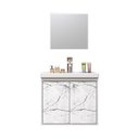 Ver imagem 2 de Kit Gabinete Banheiro Armario Cuba Pia com Espelheira - Bergamo Branco