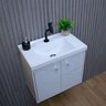 Kit Gabinete Banheiro Armario Cuba Pia com Espelheira - Bergamo Branco - 8