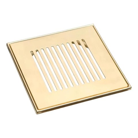 Ralo Grelha com Base Invinox 10x10 Listras Gold 4006/1.g.c