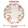 Jogo Pratos Fundo Sopa 4 Pçs 4 Pessoas Donna Lírios 21,5cm - 5