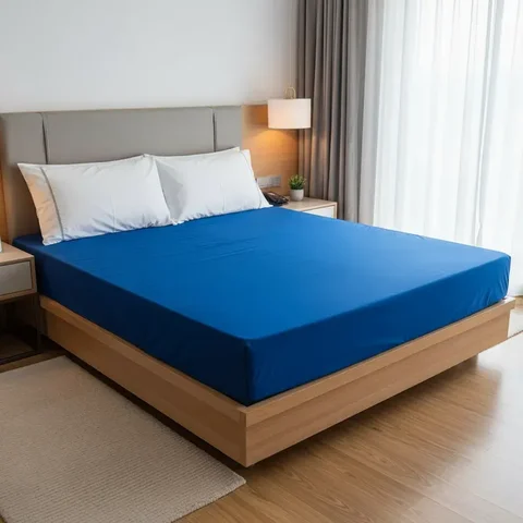 Capa Colchão Casal Hospital Pousada Bagun Impermeavel Ziper:Azul Marinho