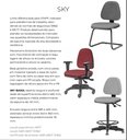 Ver imagem 5 de Cadeira Sky Assento Courino Cinza Claro Base Caixa Fixa Metalica Preta - 54817