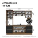 Ver imagem 7 de Armário de Cozinha Completa 240cm Rustic/preto Lux Madesa 08 Rustic/preto Rustic/preto