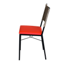 Ver imagem 3 de Kit 4 Cadeiras Para Cozinha Preta Ratan Cappuccino Assento Estofado - Vermelho