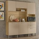 Ver imagem 2 de Cozinha Compacta 6p 2g 180 Cm Ferrara Freijo Vanilla Ktp