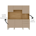 Ver imagem 5 de Cozinha Compacta 6p 2g 180 Cm Ferrara Freijo Vanilla Ktp