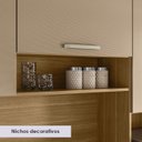 Ver imagem 7 de Cozinha Compacta 6p 2g 180 Cm Ferrara Freijo Vanilla Ktp