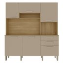 Ver imagem 1 de Cozinha Compacta 6p 2g 180 Cm Ferrara Freijo Vanilla Ktp