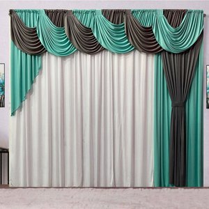 Cortina Inspiração 3 Metros Sala Quarto para Varão - Verde Casa Show Enxovais