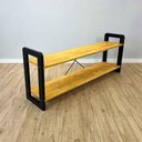 Ver imagem 4 de Rack TV Linea 140cm Madeira Pinus com Suporte Nozes e Preto Artfactory Design