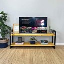 Ver imagem 5 de Rack TV Linea 140cm Madeira Pinus com Suporte Nozes e Preto Artfactory Design